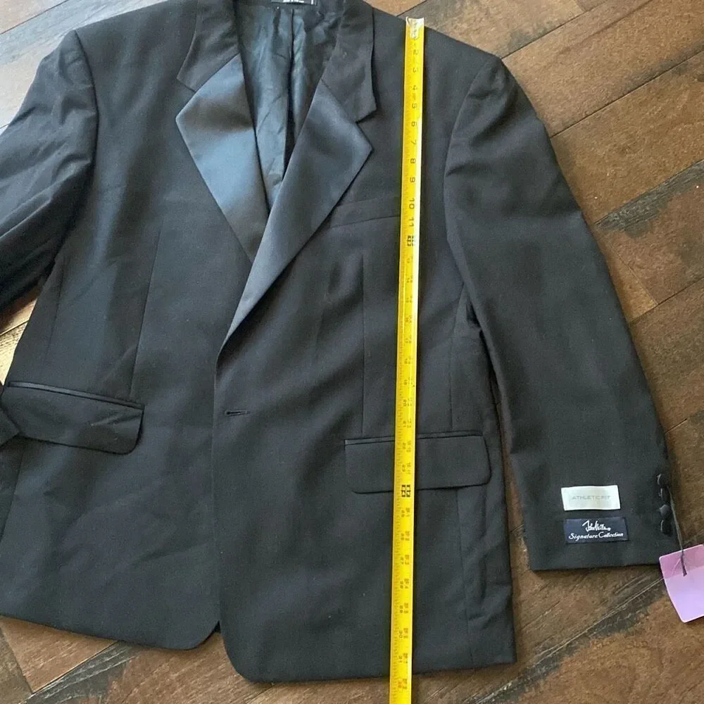 Men's Black Tuxedo Jacket with Satin Peak Lapels